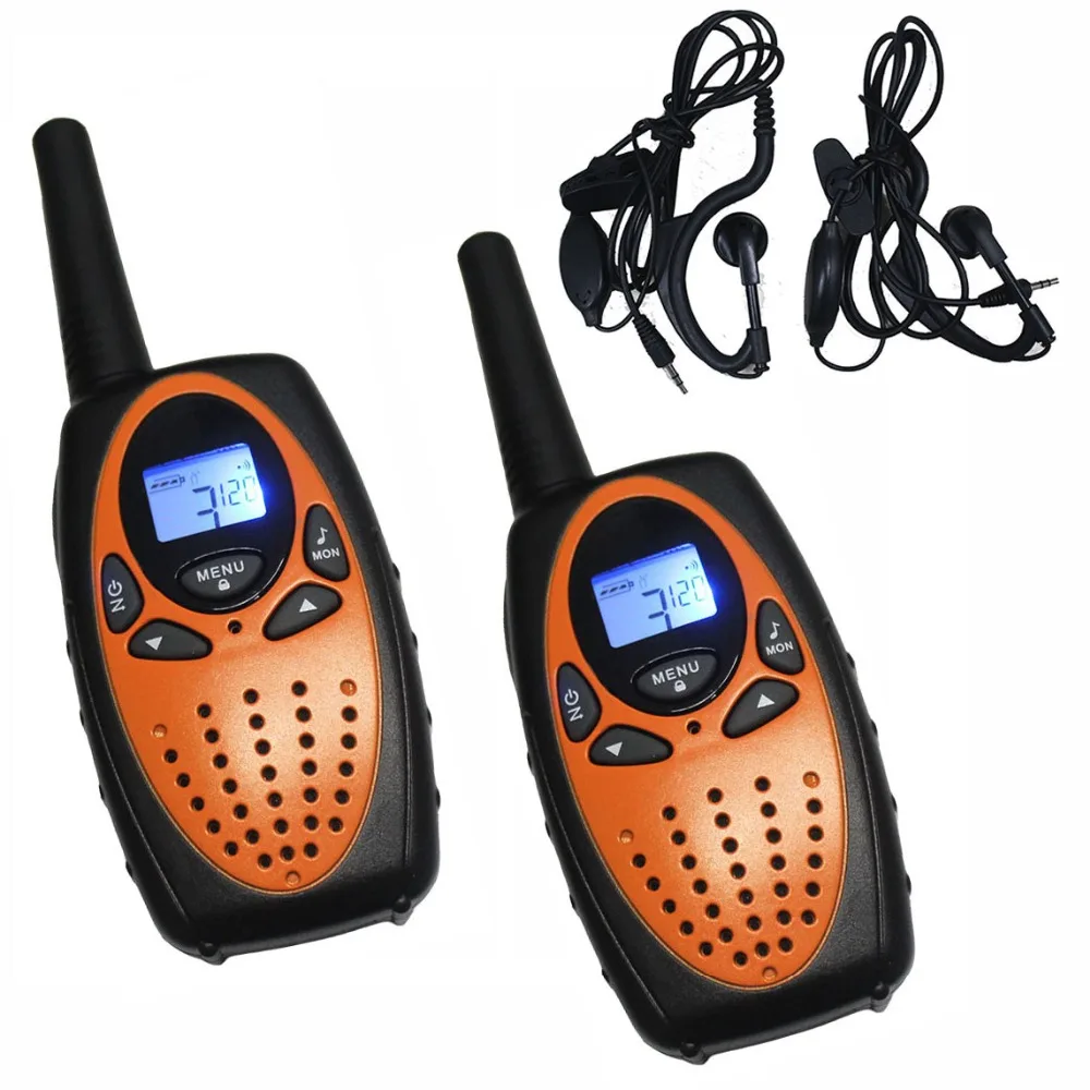 2PCS TS628 Portable Handheld Walkie Talkie Orange Two Way Radio Transmitter PMR/FRS 400-480mhz Transceiver Optional 1W/0.5W 