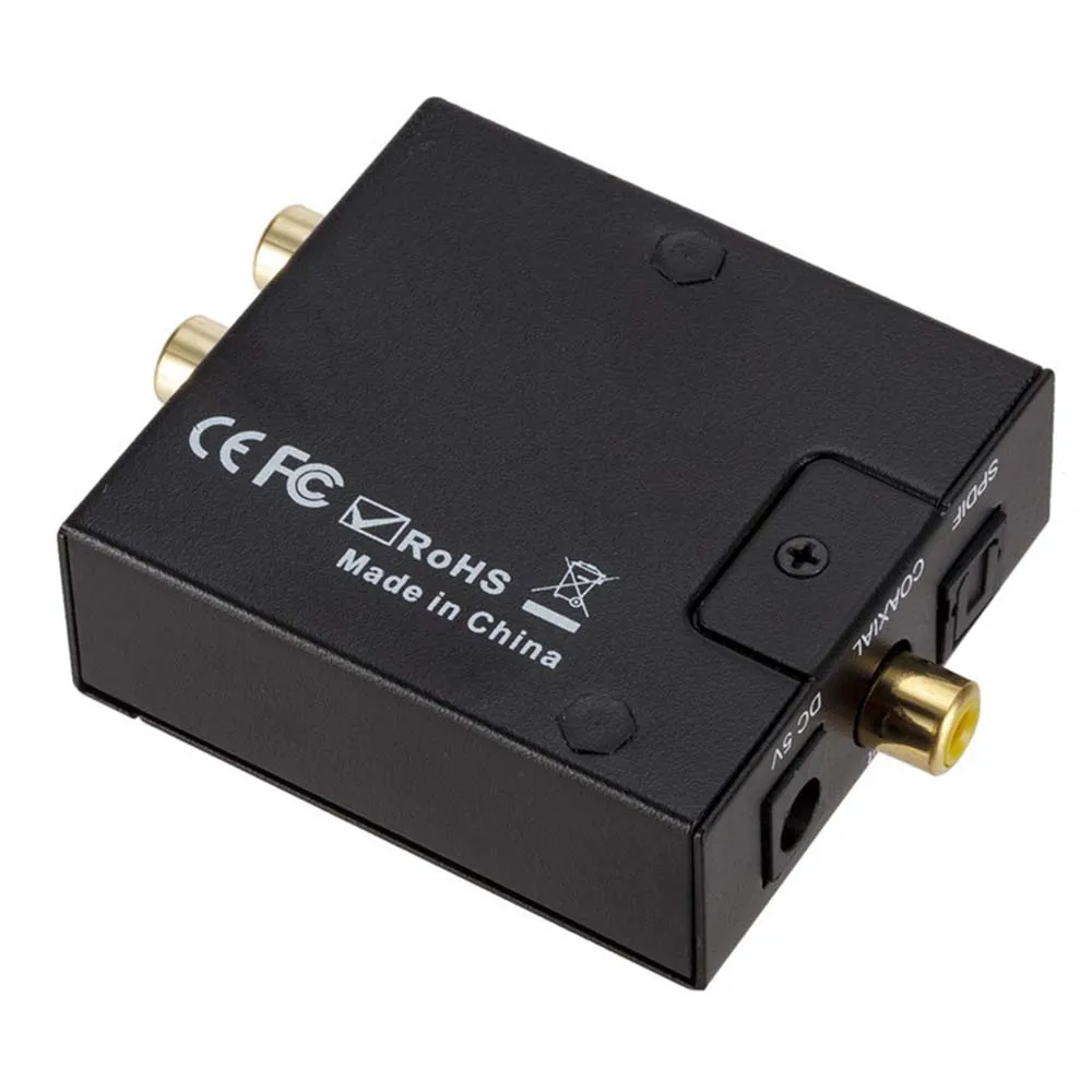 YuBeter DAC Digital to Analog Audio Converter Amplifier Decoder Optical Coaxial Toslink SPDIF Audio RCA Signal to Analog L/R 3.5