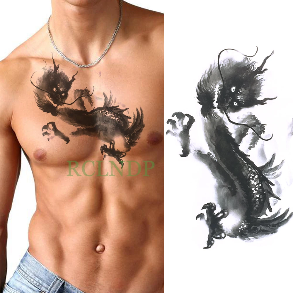 Водонепроницаемая временная татуировка наклейка ворона Тигр Ганеша волк лес Татто наклейка s флэш-тату поддельные татуировки для женщин мужчин 7