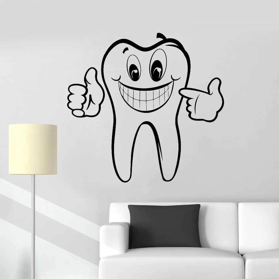 

Large Size 115X110CM Tooth Wall Decals Dental Care Vinyl Sticker Art Home Decor Bathroom Mural Waterproof Wallpaper Poster LC290