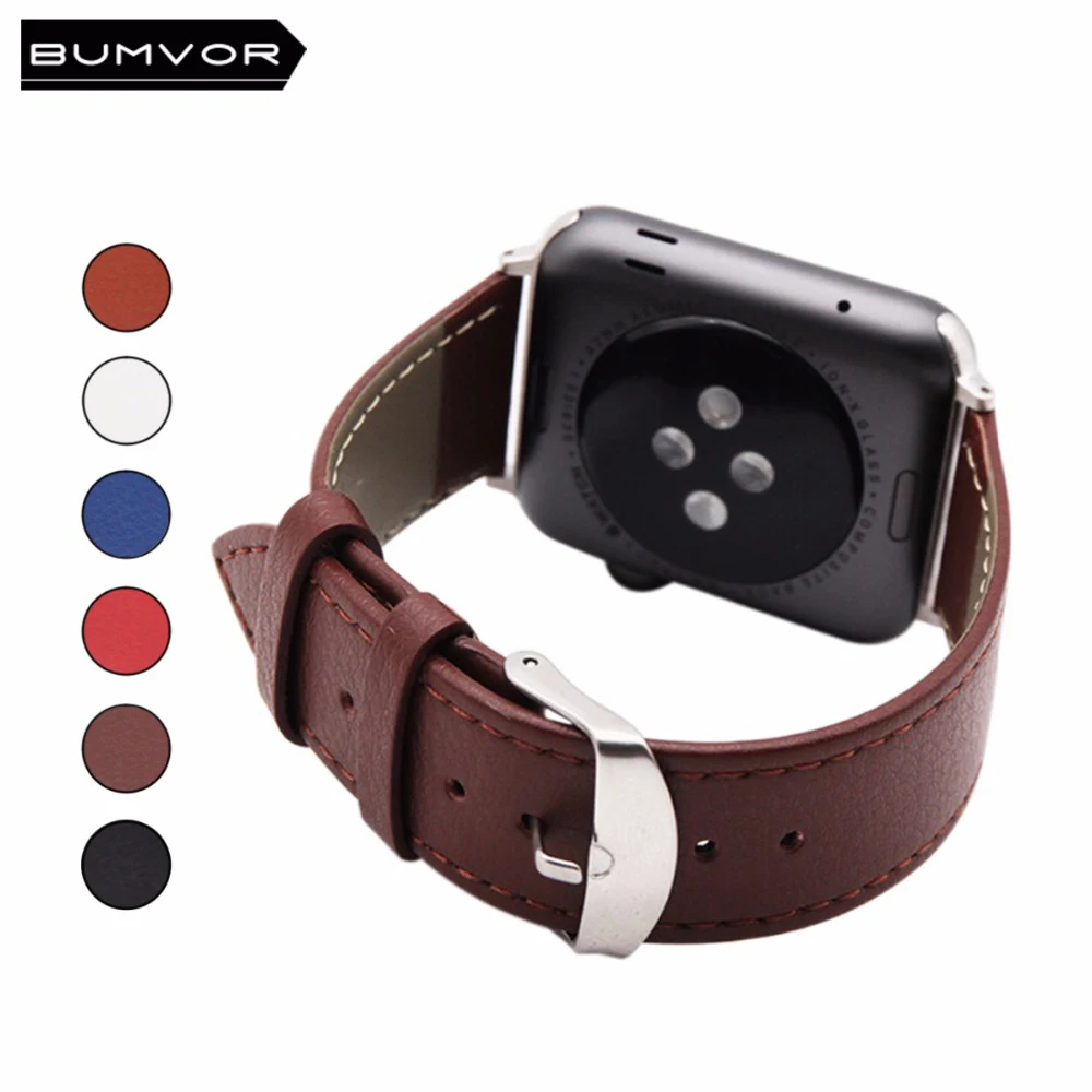 

BUMVOR Genuine Leather for iwatch bracelet Apple Watch Band 42/44mm 38/40mm Sport Bracelet For Series 1&2 3 4 watch strap
