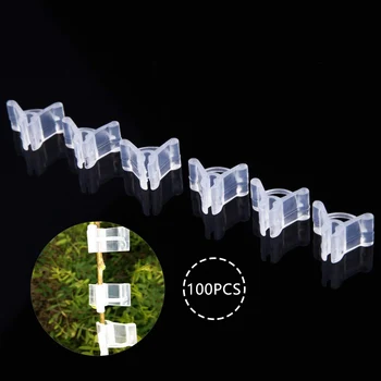 

Garden Flower Plant Vine Seedlings Grafted Branches Clip Connector Fasteners Plastic Clips Garden Migration Tool 100pcs