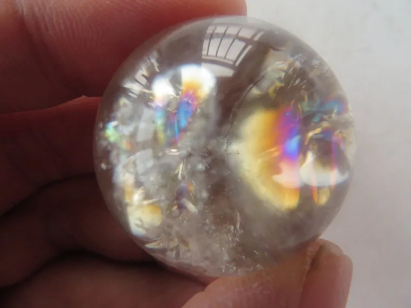 

29g AA Natural Smoky Quartz Rainbows Ball Crystal Sphere Orb Healing