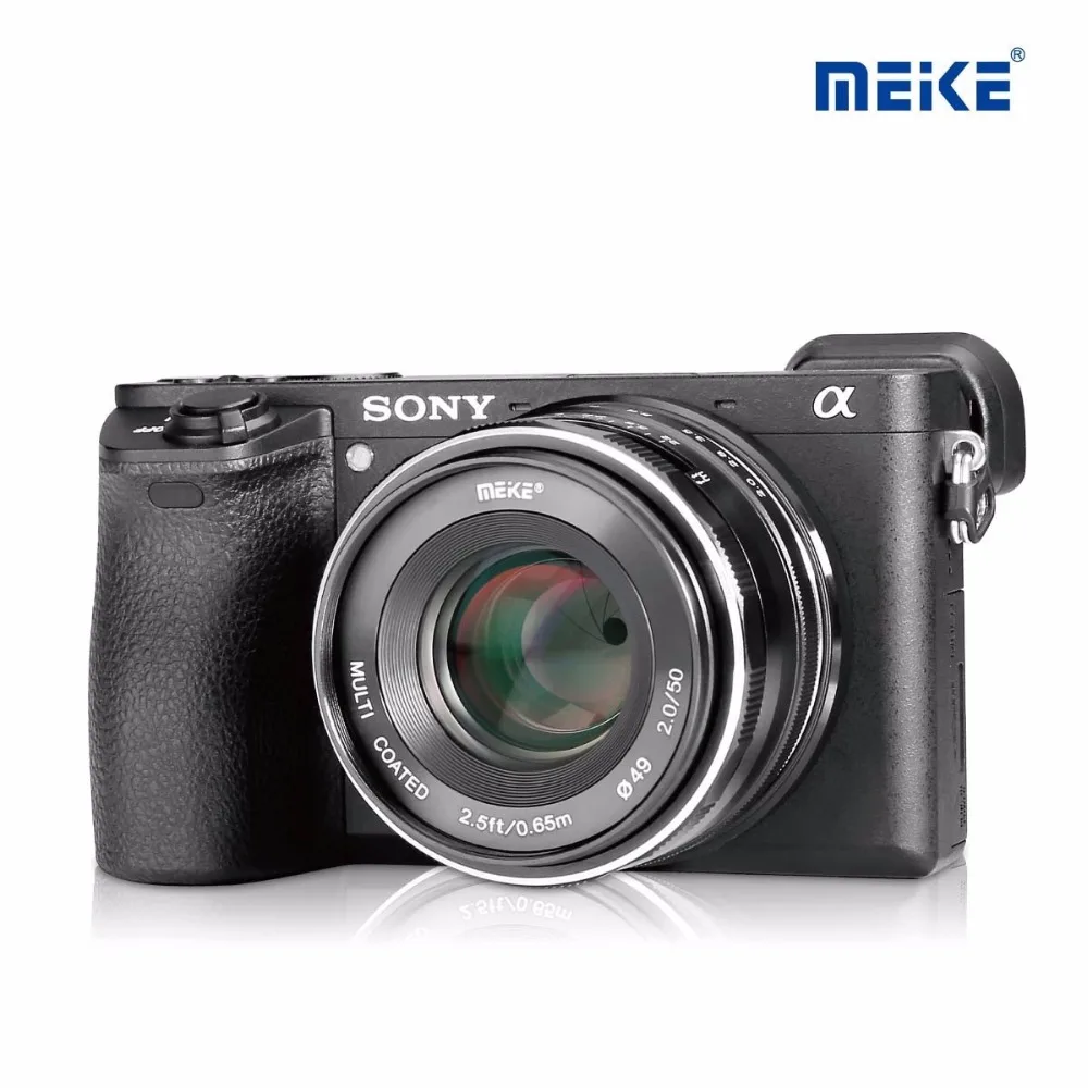 MEKE MK-E-50-2.0 50 мм f/2,0 объектив с фиксированным ручным фокусом для sony E mount беззеркальная камера a6300/a6000/a5100/a5000/NEX7/NEX6/NEX5n/NE