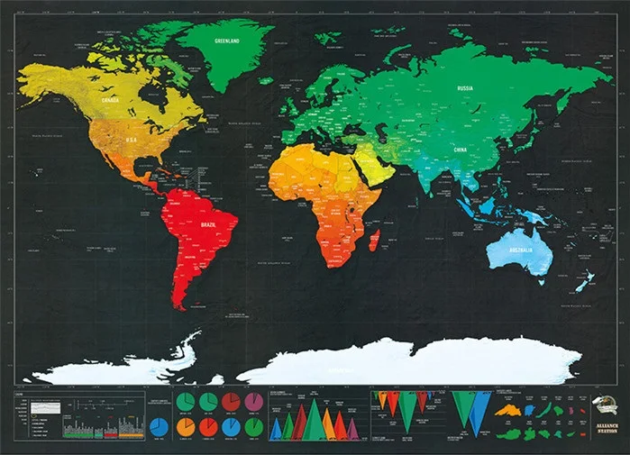 Deluxe Erase карта мира, карта для путешествий, царапины, карта для путешествий, 42x30 см, украшение для дома, офиса, наклейки на стену, маленькая