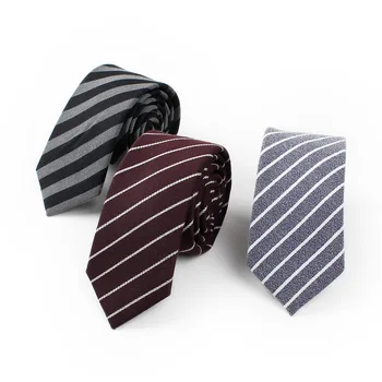 

TagerWilen Casual Cotton Ties For Men 6cm Slim Skinny Narrow Striped Necktie Gravata Wedding Party Business T-189