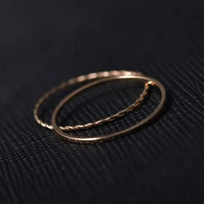 2 шт./компл. золото твист геометрическое кольцо для Для женщин ювелирные изделия милый тонкий кончик пальца уплотнительное кольцо комплект Женская Праздничная обувь подарки