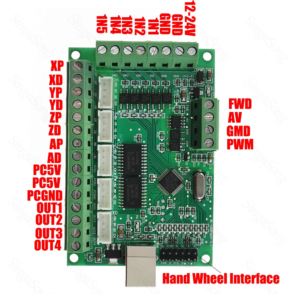 5 Axis MACH3 CNC Breakout Board Card 1000KHz USB машина для гравировки карт управления