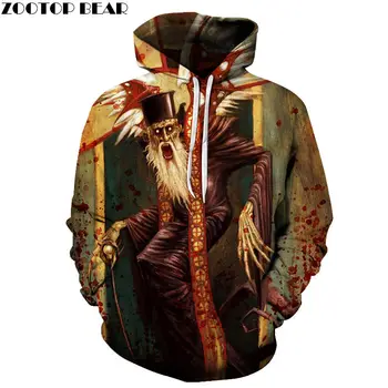 

Horror Video Coat Men Hoody 3D Print Game Movie Spring Drop Ship Tops Pullover Sleeves Casual Tracksuits Sweatshirts ZOOTOP BEAR