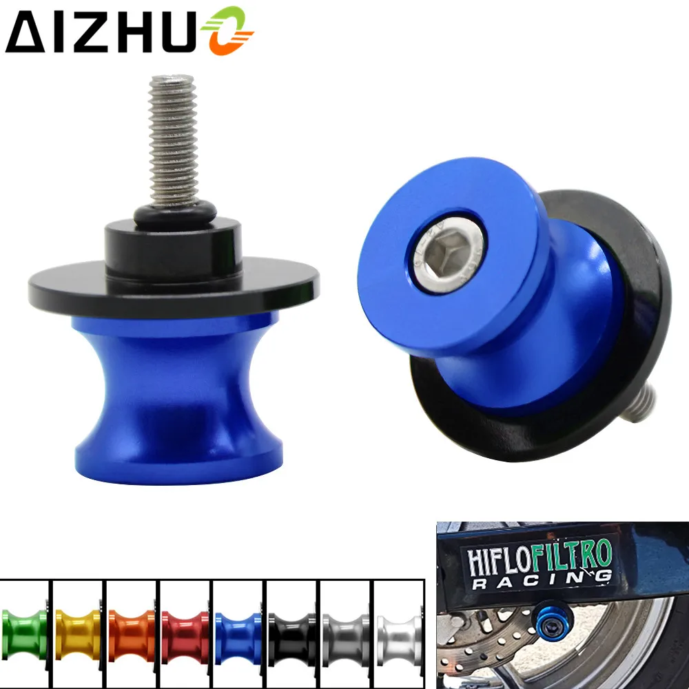 AIZHUO Motorcycle Swingarm Sliders Spools 10mm 8mm aluminum Rear Axle Sliders for Kawasaki ZX6R 2003-2012 ZZR 600 2003 - 2008