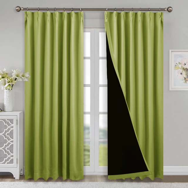 1 Piece 100 Blackout Fabric Noise Reducing Curtains Light Block 1 Piece 100 Blackout Fabric Noise Reducing Curtains Light Block Thermal Grommet Hook Up D For Bedroom Baby Kids