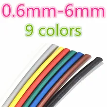 1 medidor 2:1 9 cores 0.6mm 0.8mm 1mm 1.5mm 2mm 2.5mm 3mm 3.5mm 4mm 4.5mm 5mm heatshrink tubo tubo fio dropshipping