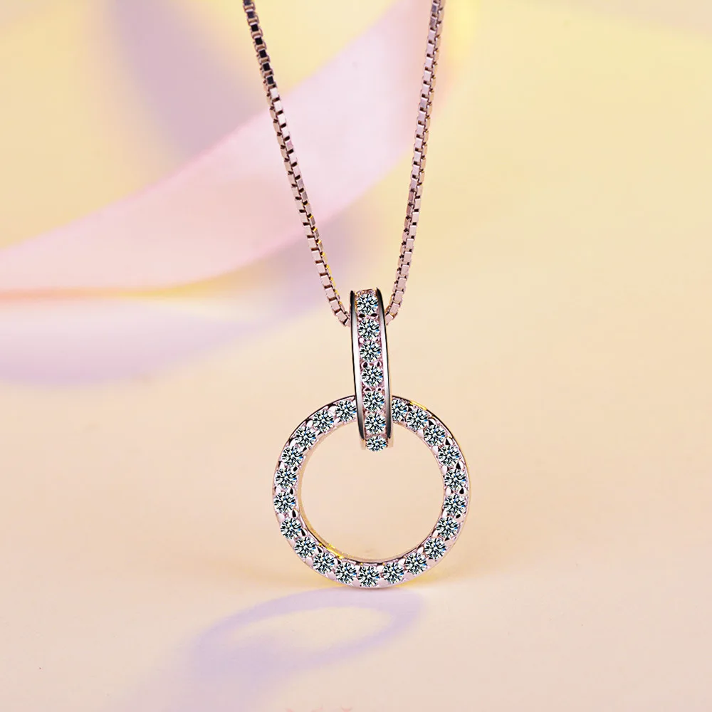 simple necklace women silver 925 jewelry (4)