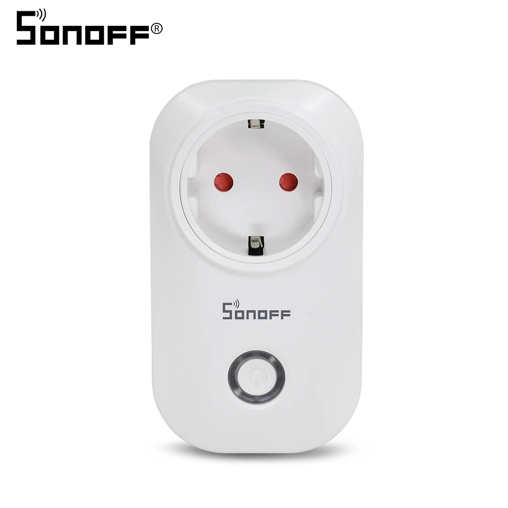 

ITEAD SONOFF S20 Smart Wifi Power Socket EU Plug Outlet 220V Timer Remote Control Wireless Light Switch For Alexa Google Home