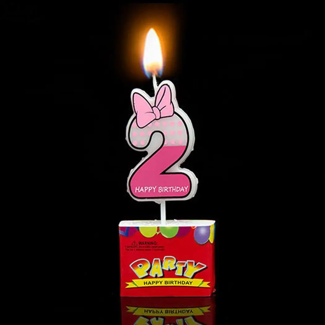 Мультфильм свечи с изображением мышей номер свечи для торта на день рождения украшение для торта Home Decor восковая свеча день Святого Валентина вечерние поставок событий - Цвет: 2