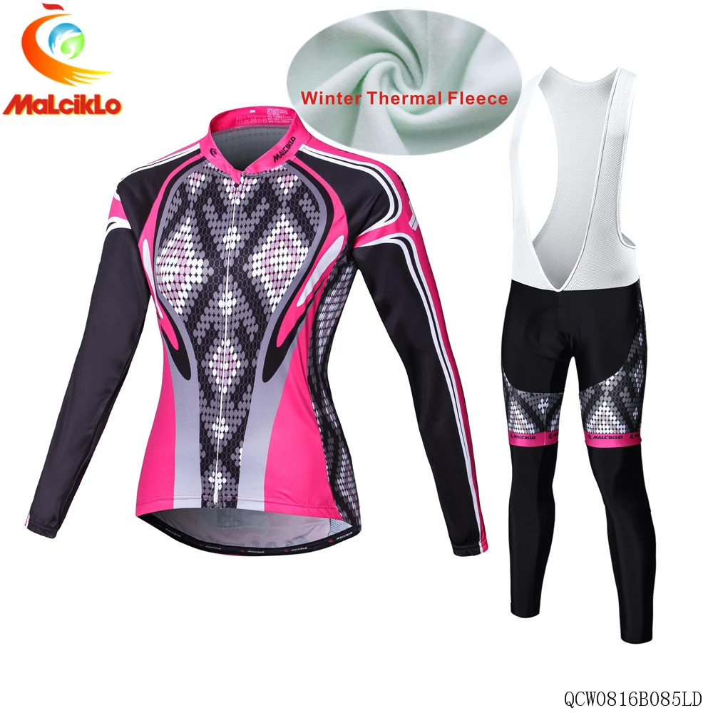 

Malciklo Cycling Jersey women Long Sleeve Racing Bike cube Cycling Clothing MTB Cycle Clothes Wear Ropa Ciclismo Sports set