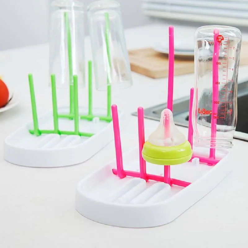 

Baby Bottle Drying Rack Feeding Cups Storage Cute Trees Shape Nipples Pacifier Holder Shelf Ten Footholds Easy Clean