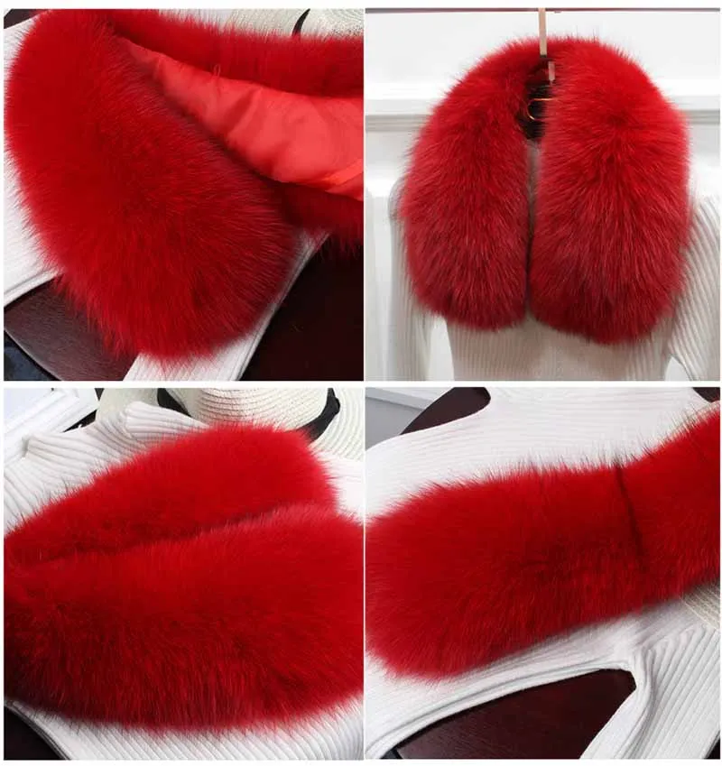 Cheap real fox fur collar