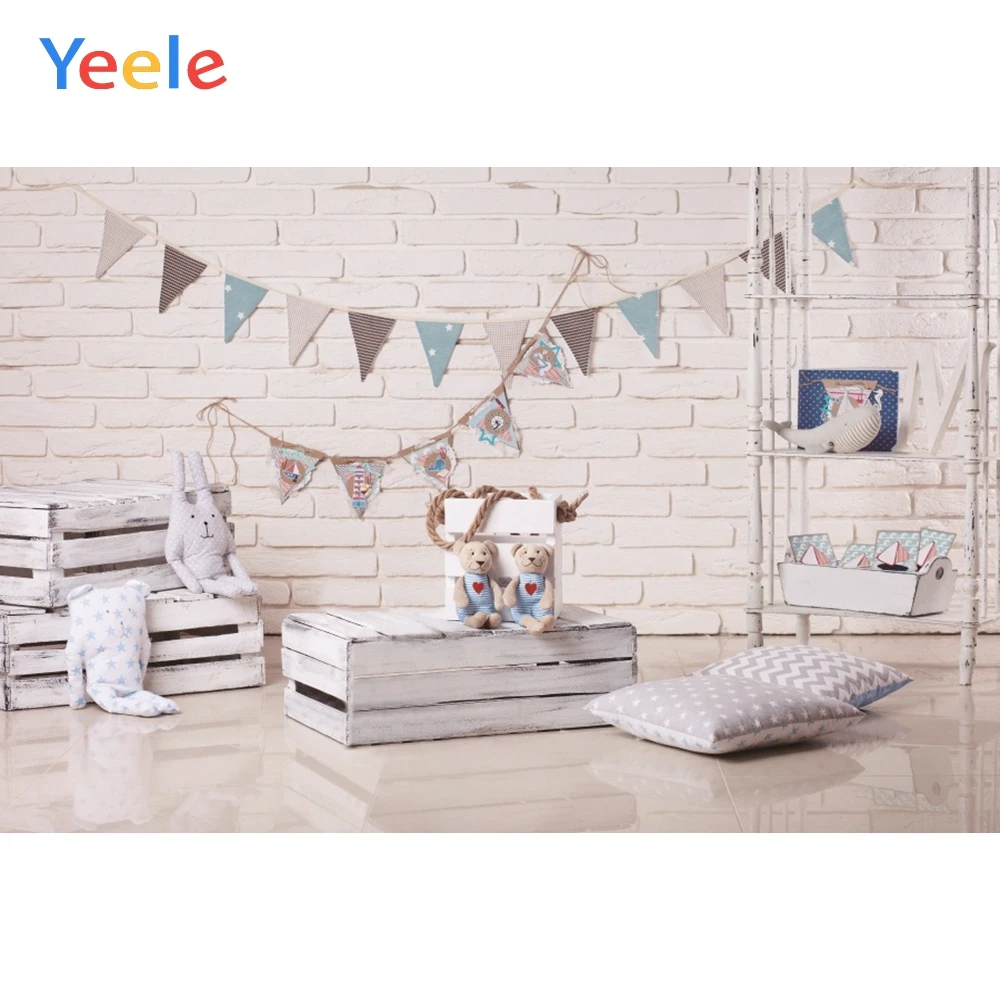 

Yeele Wooden Box Toy Bolster Brick Wall Flags Interior Scenic Photography Backgrounds Photographic Backdrops For Photo Studio