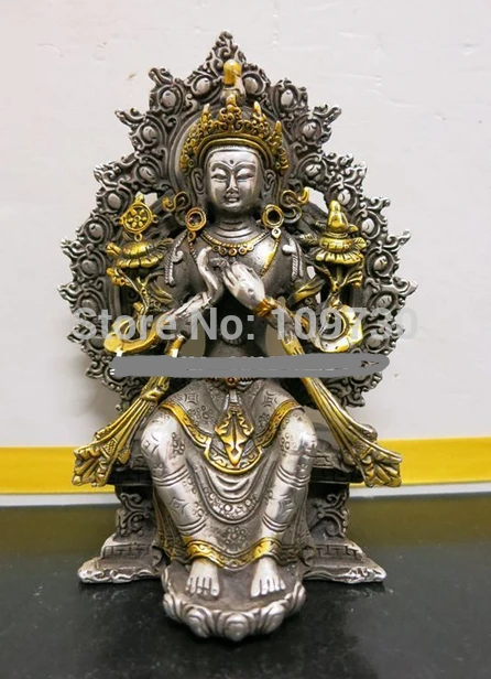 

002374 Tibet Buddhism Maitreya Bronze buddha Statue Jampa Buddha