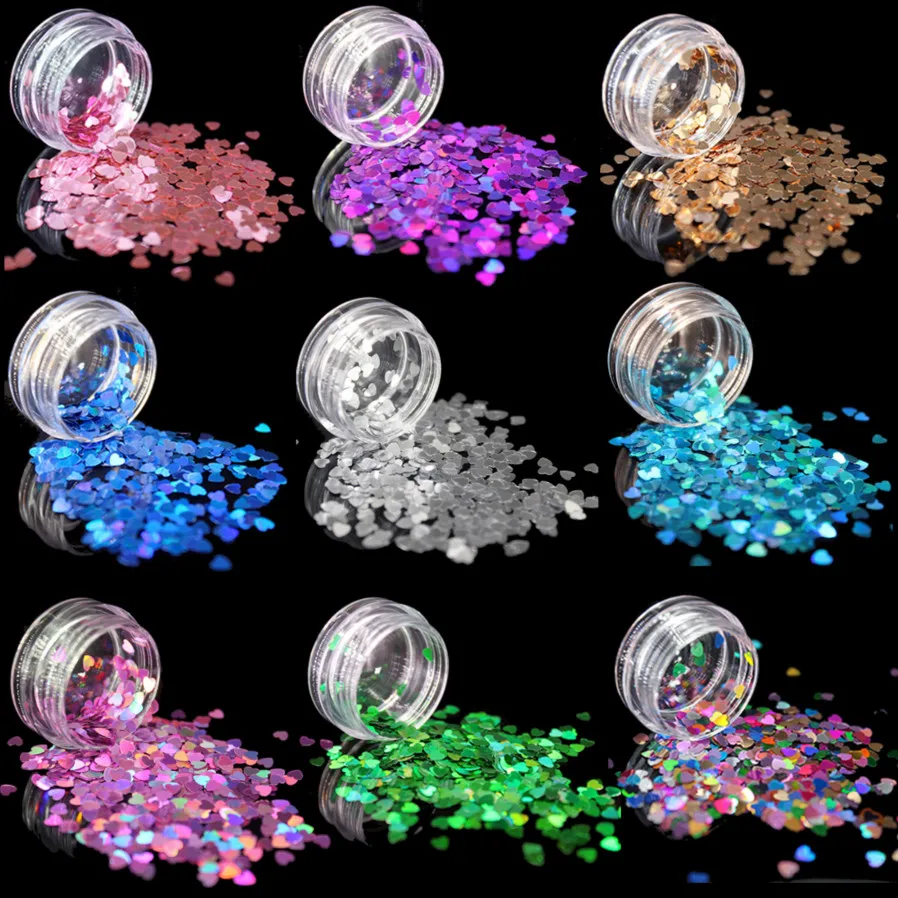 

1Box SELL Black Glitter Eyeshadow 12 Color Glitter Eyes Palette Monochrome Eyes Shimmer Powder Makeup Tool Heart Shape