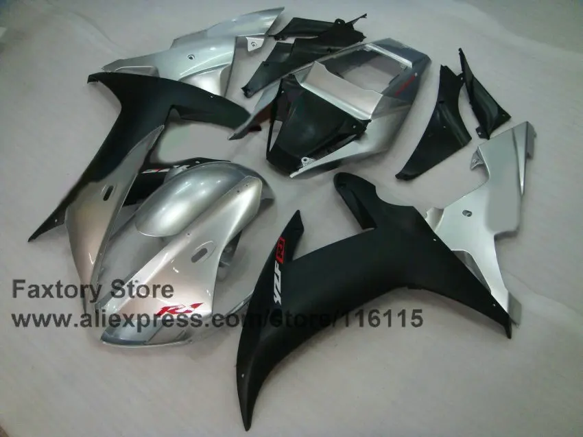Изготовленные на заказ Обтекатели для YAMAHA YZF R1 2002 2003 02 03 цвет черный серебристый ABS