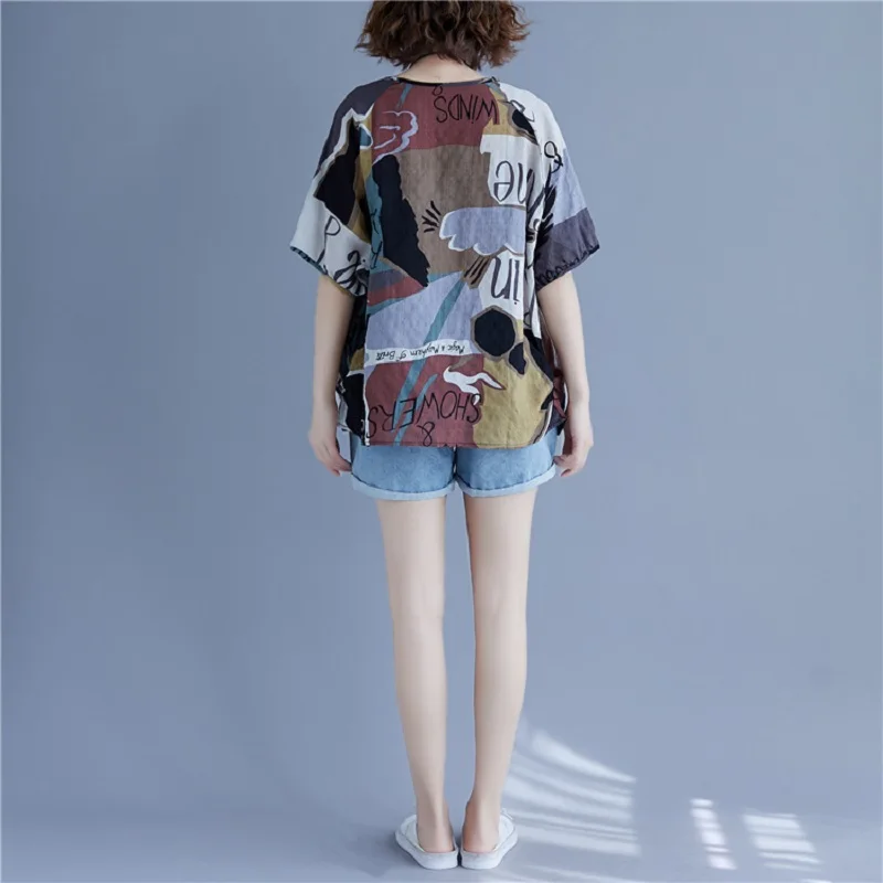 korean style cotton oversized vintage summer casual loose