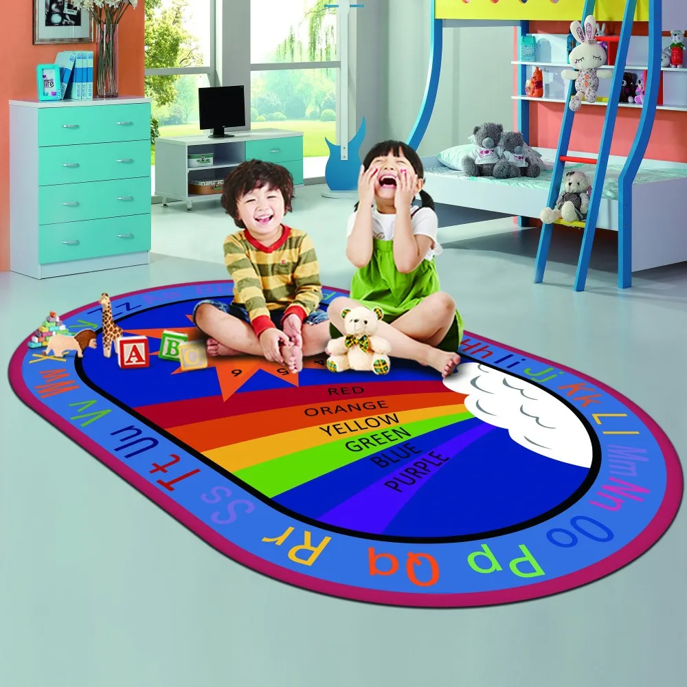 

Children's puzzle learning crawling mat Flannel soft child baby crawling mat doormat Alphabet color pattern non-slip carpet