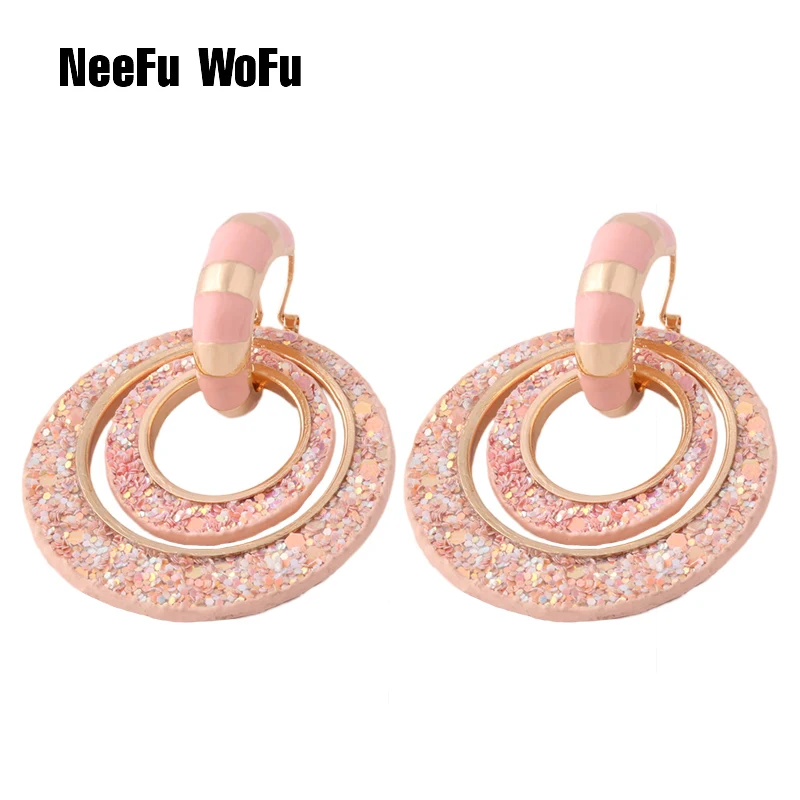 Висячие серьги NeeFu WoFu для женщин модные кожаные подвески из