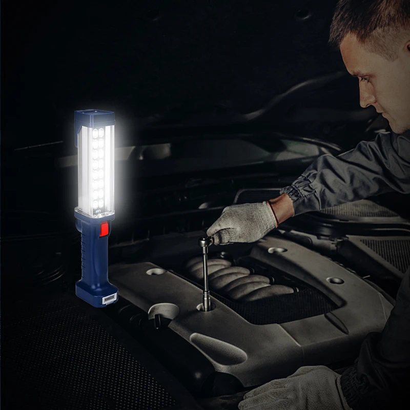 20 Вт COB светодиодный инспекционный светильник фонарь Магнитный ручной работы дома гаража автомобиля Аварийные Фонари с крючками встроенный аккумулятор+ кабель
