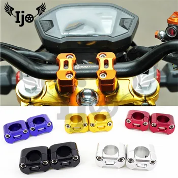 

colorful CNC parts scooter fat bar clamps motorbike handle bar adapter moto grip mount 1 1/8" 28MM motorcycle handlebar riser