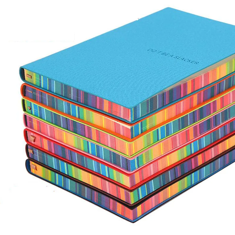 

Notebook stationery A5 business notepad rainbow side student diary hand book LOGO customization