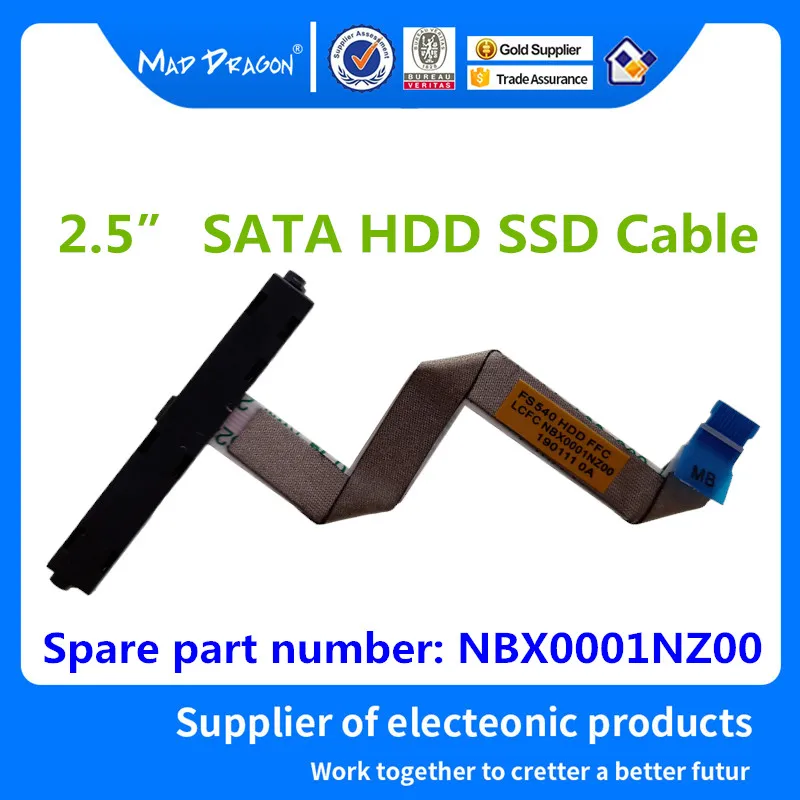 

MAD DRAGON Brand new Laptop HDD hard disk drive Cable CONNECTOR For Lenovo FS540 S540 SATA SSD HDD Cable NBX0001NZ00