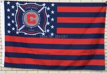 Chicago Fire Stars and Stripes MLS Nation American Outdoor Indoor Hockey Baseball College Flag 3X5 Custom USA Any Team Flag