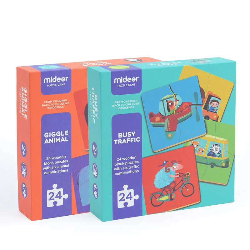 

Mideer Wooden Puzzle Game Toys Giggle Animal Busy Traffic Enlightenment Puzzle Baby Children's Educational Toys