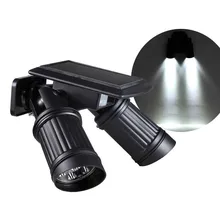 Регулируемый Водонепроницаемый Солнечный свет с Вращающийся Dual Head движения PIR Сенсор 14 светодиодный прожектор для наружного сад двор