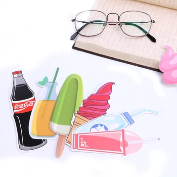 

30pcs/Set Cute Kawaii Ice Cream Soda Paper Bookmark Gift Stationery Film Bookmarks Book Holder Message Card School Supplies