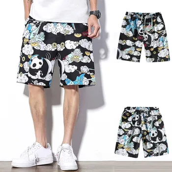 

Men Pant Fashion Men's Summer Casual Trend Loose-fitting Plus size Five cent Beach Pants