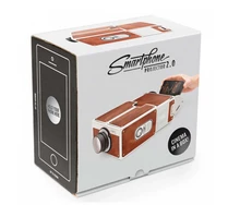 New Portable DIY GenerationII Cardboard Smartphone Projector Without Power Supply For iOS Android SAMSUNG LG HUAWEi HTC xiaomi