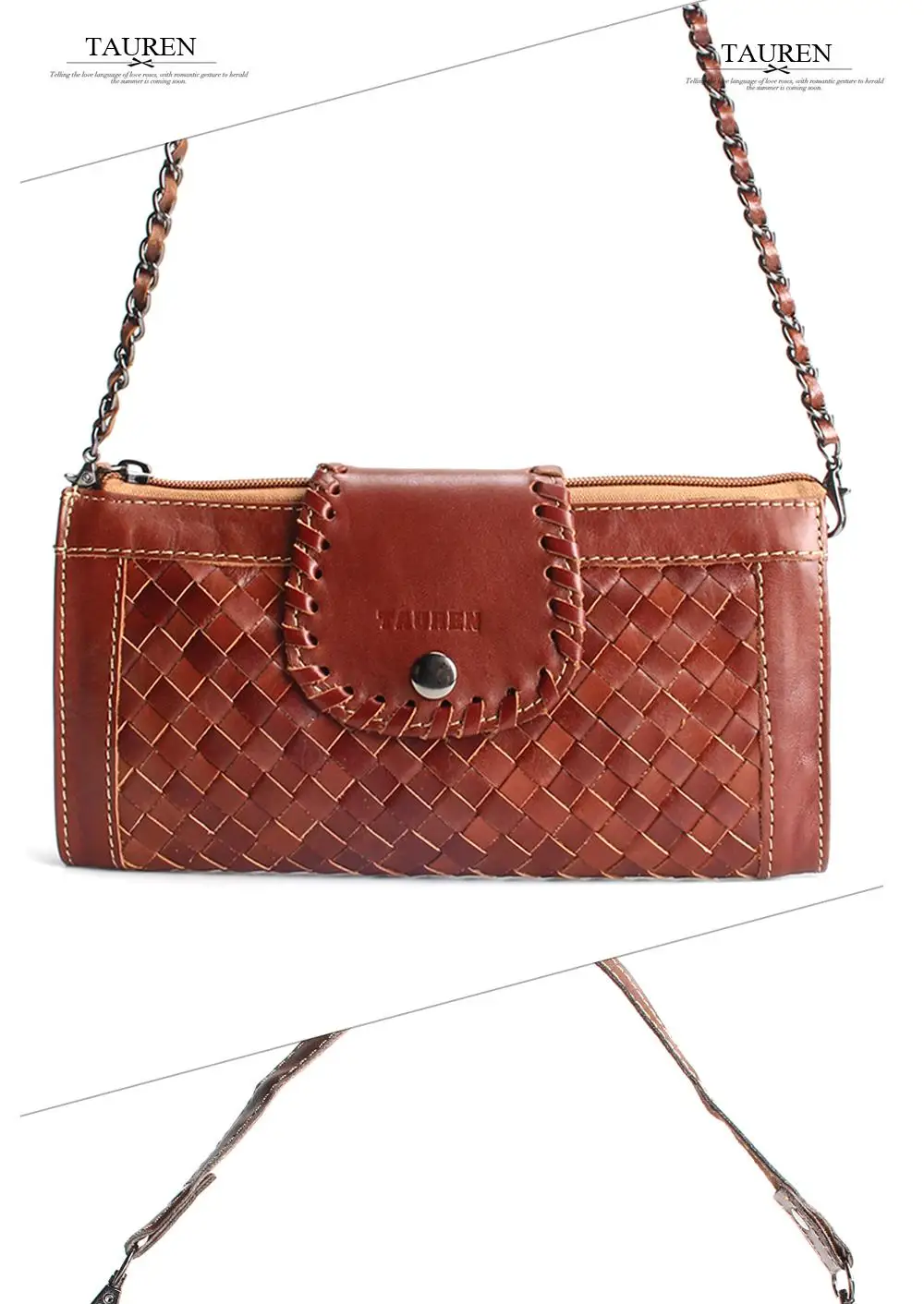 Клатч из натуральной кожи с вязаным узором, женская сумка в ретро стиле, женская кожаная сумка