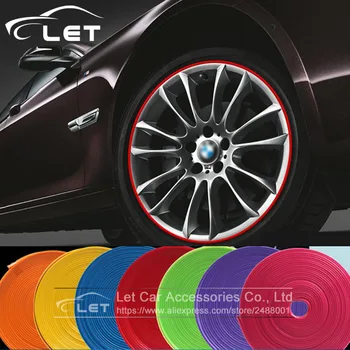 

8 M Car Motorcycle Wheel Hub Tire Sticker Car Decorative Strip Wheel/Rim Protection Care Covers Car Accessories Car Styling