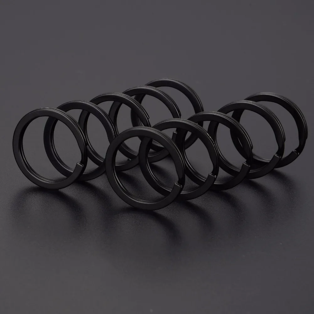 100 штук брелоки металлические разделенные кольца плоские Цепочки Кольца Для Ключей 25 мм 32 мм