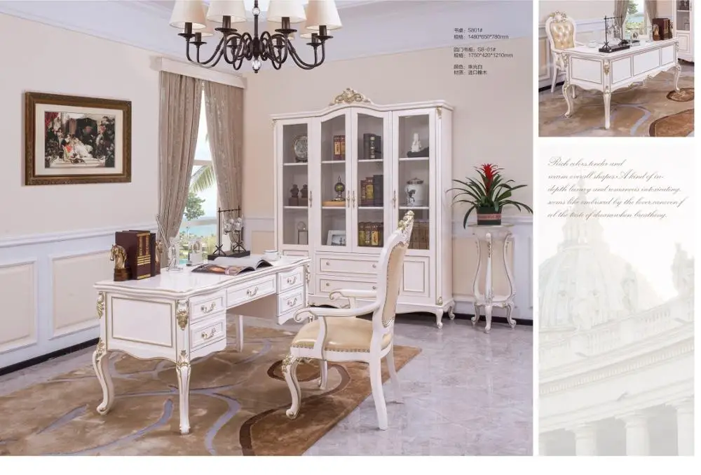 French Baroque Style Luxury Executive Office Desk European French Baroque Style Luxury Executive