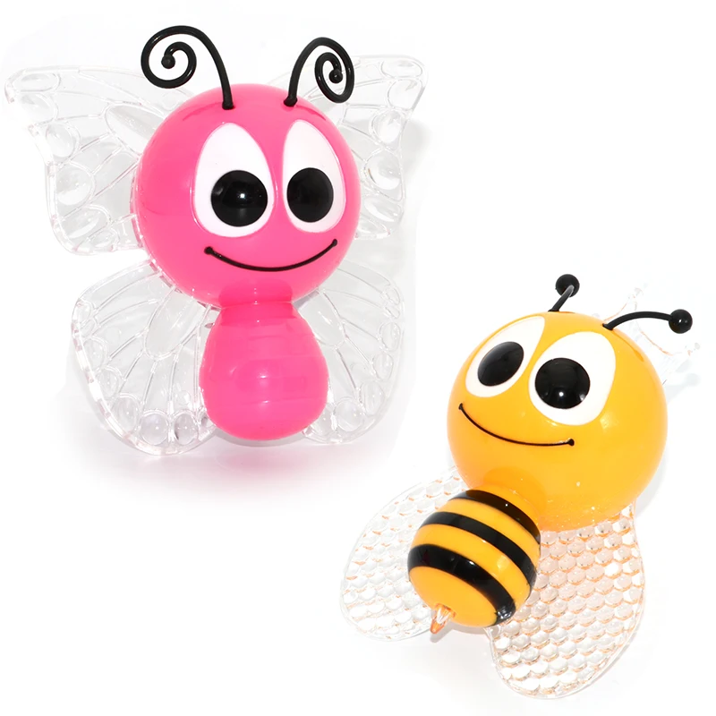 

US EU Plug-in Bee Butterfly Led Night Light Lovely Kids Room sensor control night light Decoracao RGB color changing lights