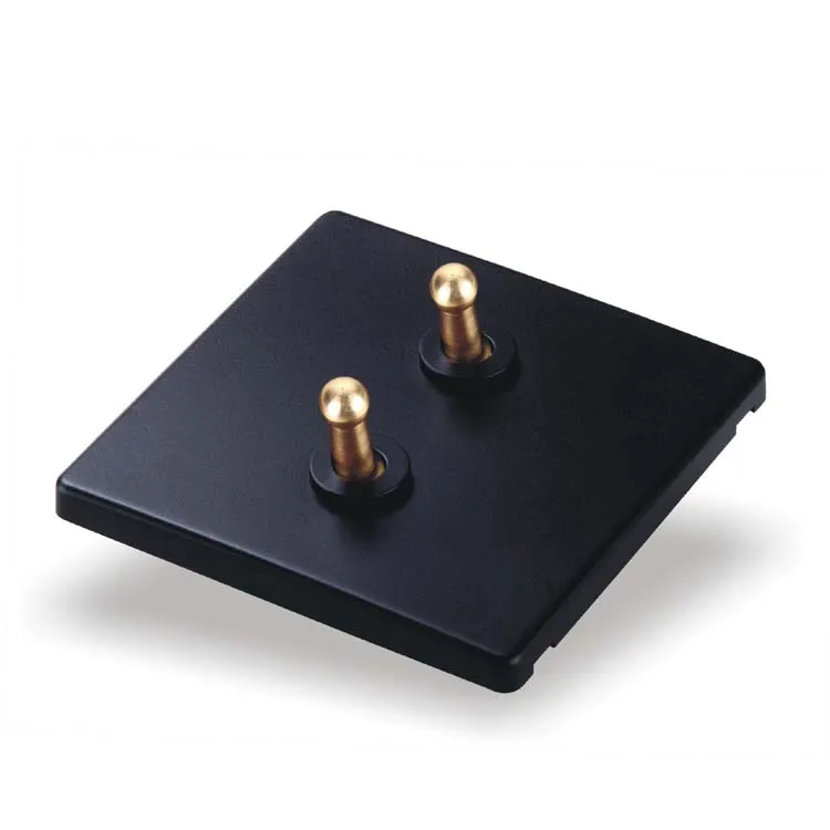 86 Style Light Switch Borad Retro Black Wall Switch Two ...