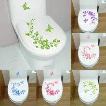 Pegatinas de pared para el baño con mariposas y flores para decoración del hogar Decoración de mariposas calcomanías de pared para calcomanía de baño pegatina en la pared