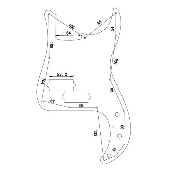 Dark Red With Flame Pattern 13 Screw Holes Pickguard Scratch Plate 3 ply Bevel Edge finish For Precision Bass PB Guitar