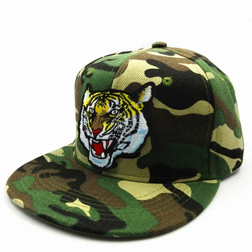 LDSLYJR тигр вышивка хлопок бейсболка хип-хоп бейсболка с возможностью регулировки размера шляпы для мужчин и женщин 72 - Цвет: camouflage