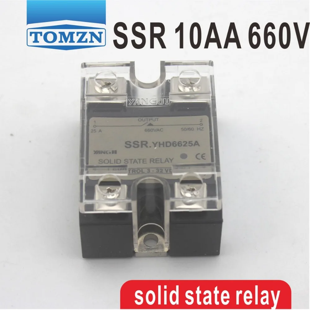 

10AA SSR input 90-250V AC load 48-660V AC High voltage single phase AC solid state relay