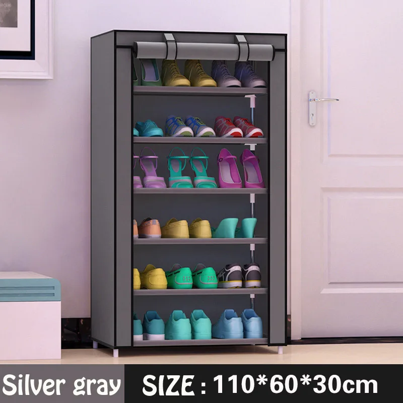 Shoe cabinet 7-layer 6-grid Non-woven fabrics large fashion shoe rack organizer removable shoe storage for living room furniture